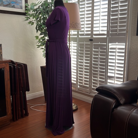 👗 EUC 👗 Rags & Couture Maxi Purple dress - Large - Polyester/Spandex - Picture 2 of 4